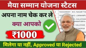 Maiya samman yojana status